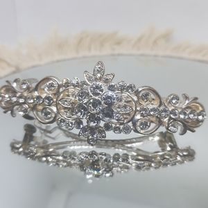Silver Rhinestone Hair Clip